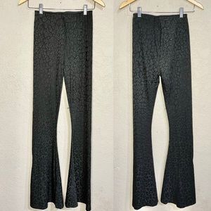 Show Me Your MuMu | Leopard Black High Waisted Flare Pants Size: XS